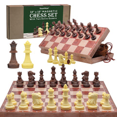 GOOD KIND magnetic travel chess set folded board, showcasing compact travel-friendly design