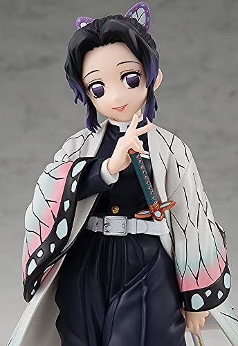 Good Smile Shinobu Kocho close-up highlighting Nichirin Blade hilt detail for collectors.