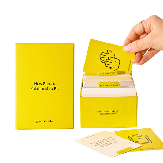 Good Talk Baby new parent relationship kit prompts cards spark meaningful conversations.