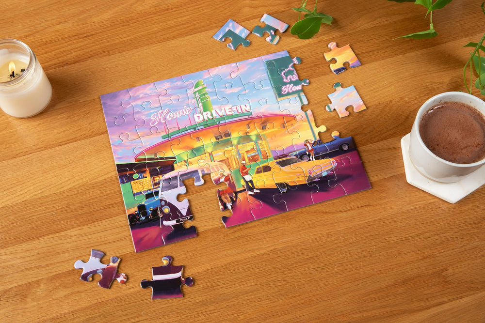 GoodDay Puzzles in-box build system keeps pieces organized and portable.