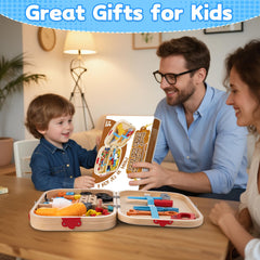 Goodfuns portable tool kit keeps pieces organized for independent play