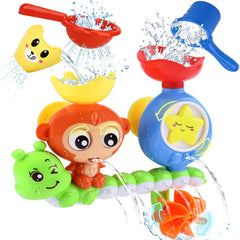 GOODLOGO bath toy monkey eyes waterfall for engaging bath time