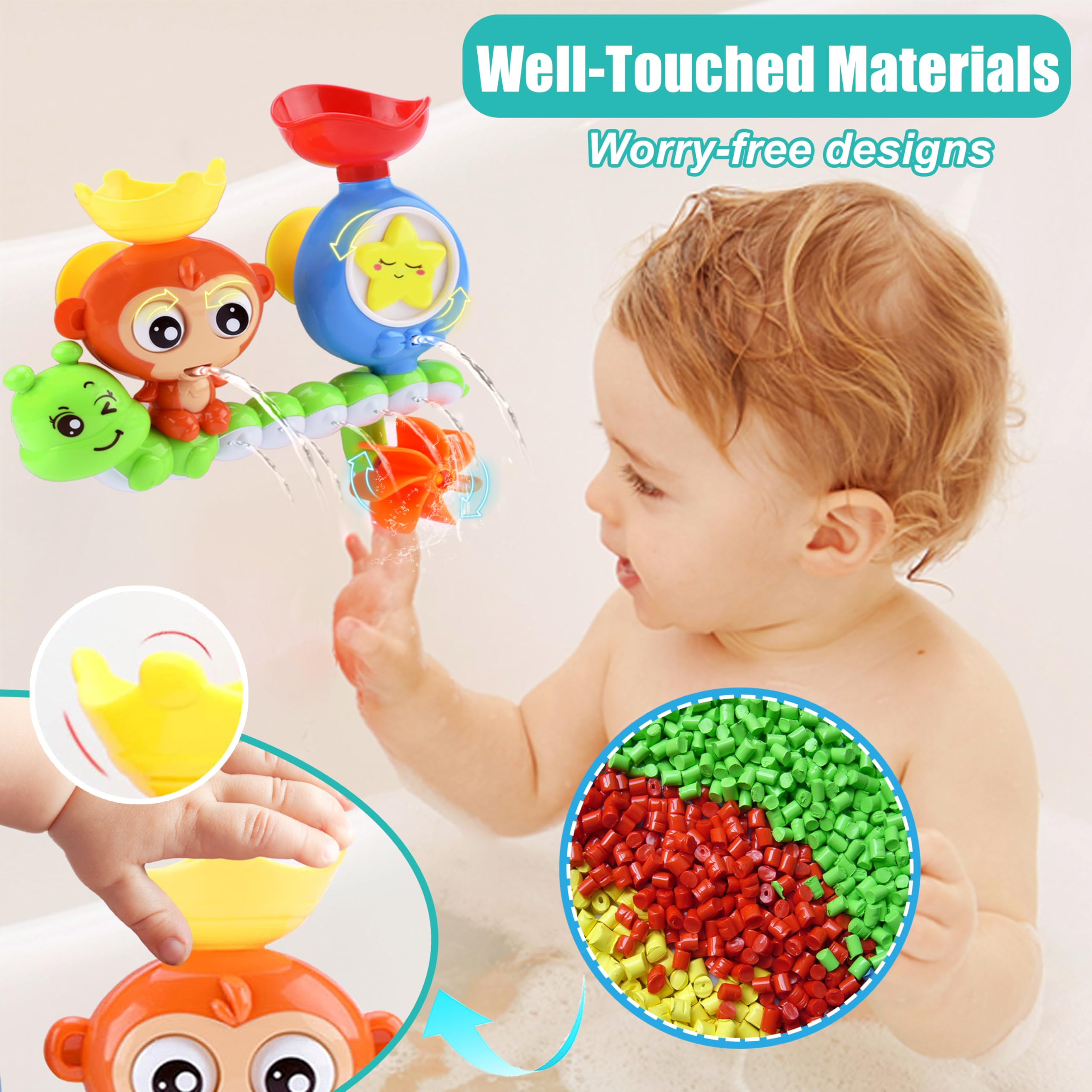 GOODLOGO bath toy propeller spins for immersive water play