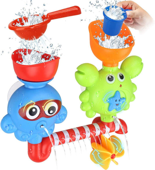 GOODLOGO bath toy waterfall station for engaging bath time and improved hand-eye coordination.