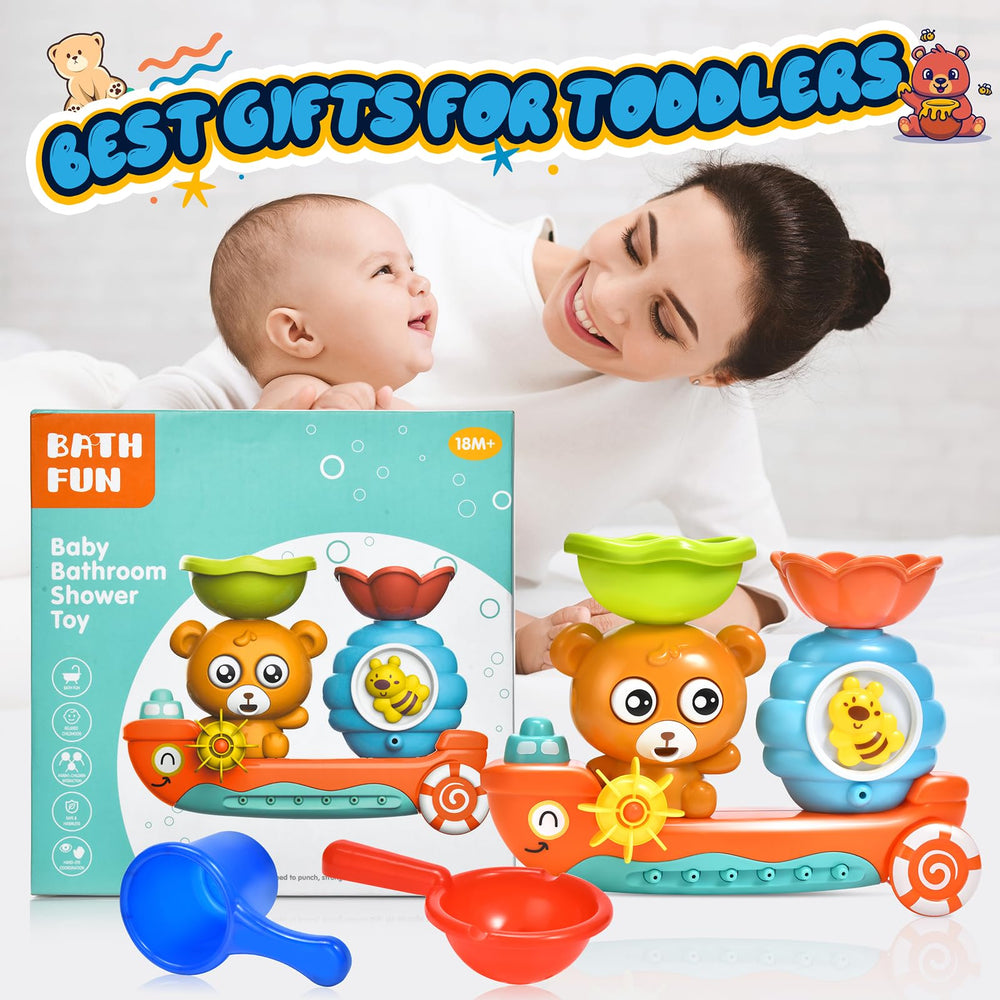GOODLOGO colorful tub toys invite color recognition in bath.