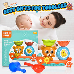GOODLOGO colorful tub toys invite color recognition in bath.
