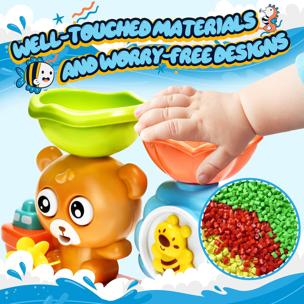 GOODLOGO suction cups ensure secure attachment to tub walls.