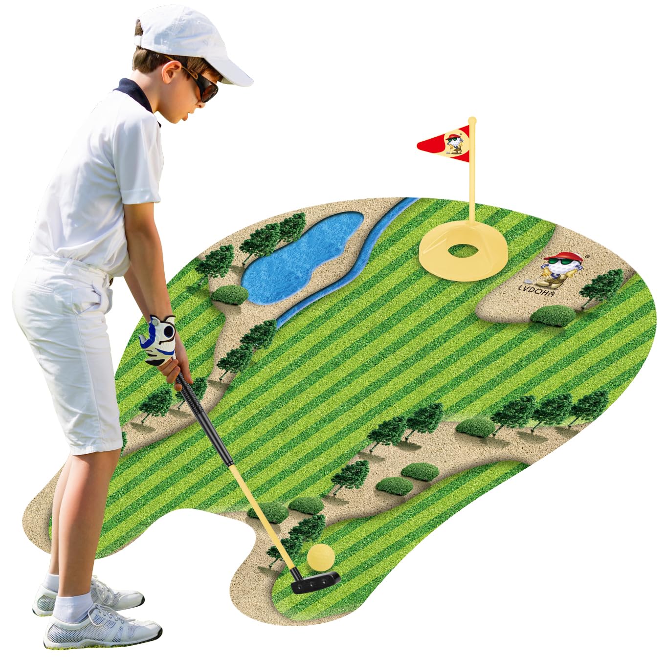 GOODLYSPORTS Toilet Golf Game adults gag gift for friends.