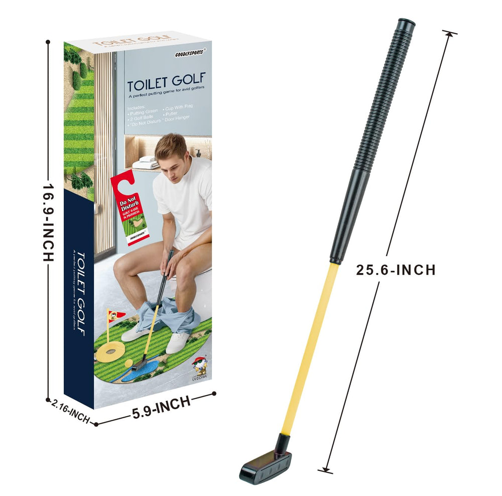 GOODLYSPORTS Toilet Golf Game bathroom fun for parties and offices.