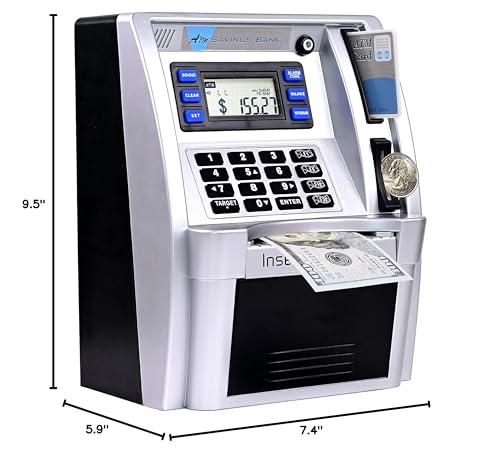 GoodsFederation Talking ATM Piggy Bank keypad LCD for access and feedback