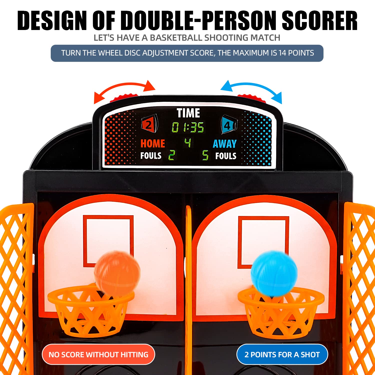 GOODLYSPORTS mini basketball frames support steady shots on your desktop.