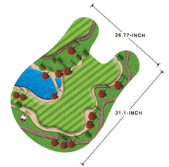 GOODLYSPORTS Compact putter and cup keep bathroom golf easy and convenient.