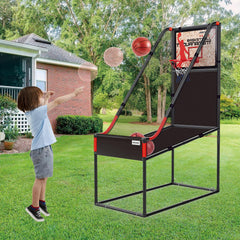 GOODLYSPORTS wooden backboard with sturdy frame and hoop