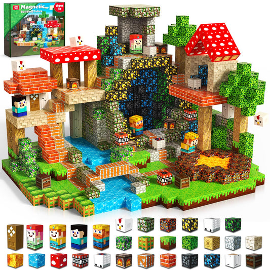 Goody King 200PCS blocks arranged into a tall tower to boost spatial awareness.