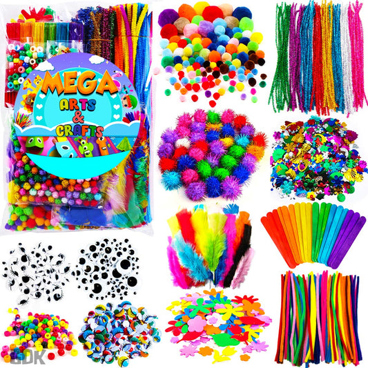 Goody King arts and crafts kit with 1170 pieces for creative play and learning