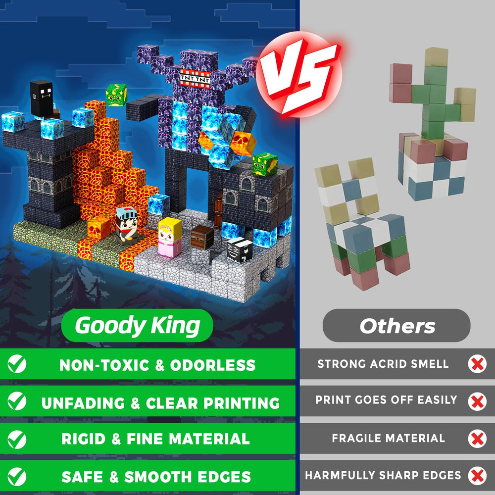 Goody King magnetic blocks support STEM-inspired stem play and hands-on design.