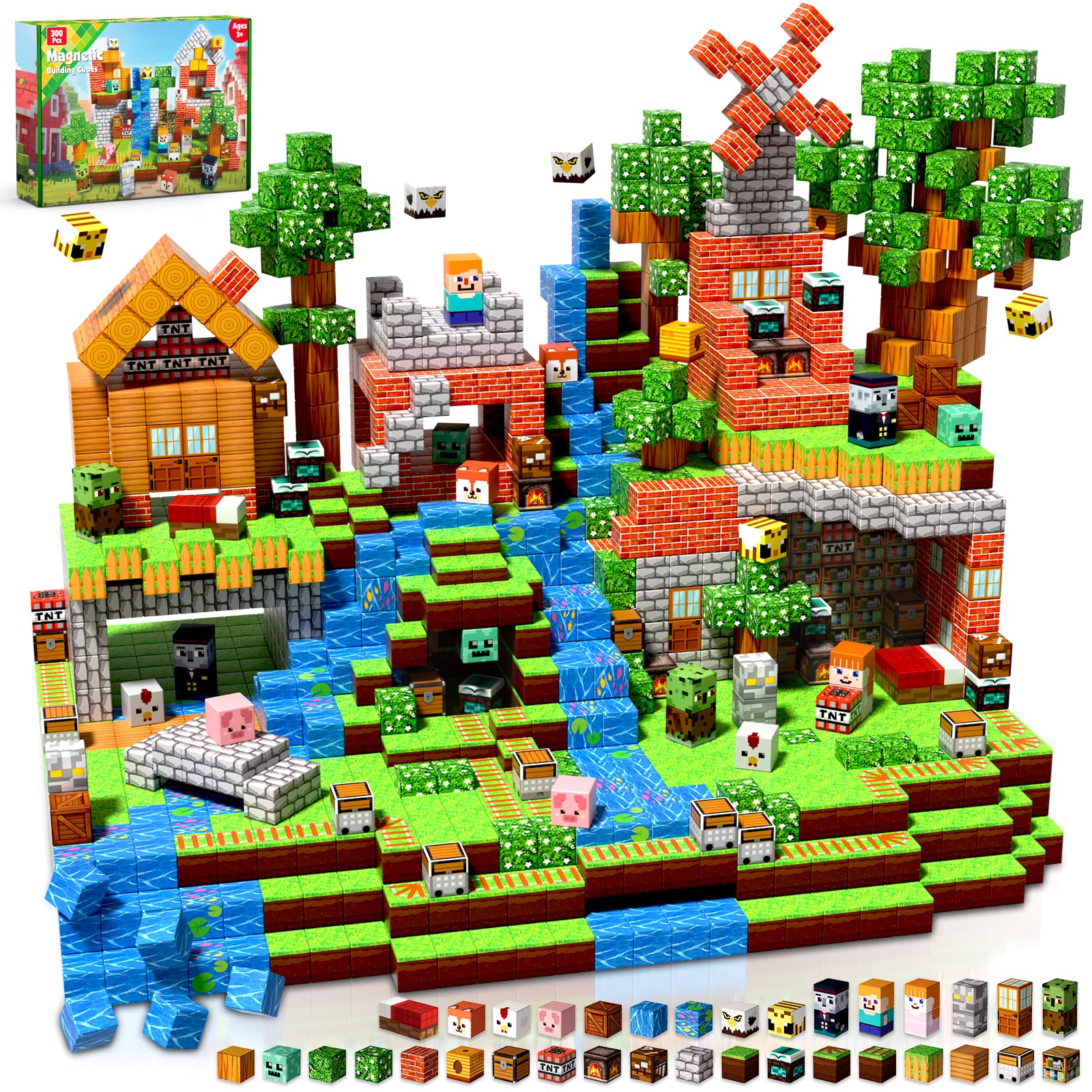 Goody King forest magnetic blocks for imaginative play and construction