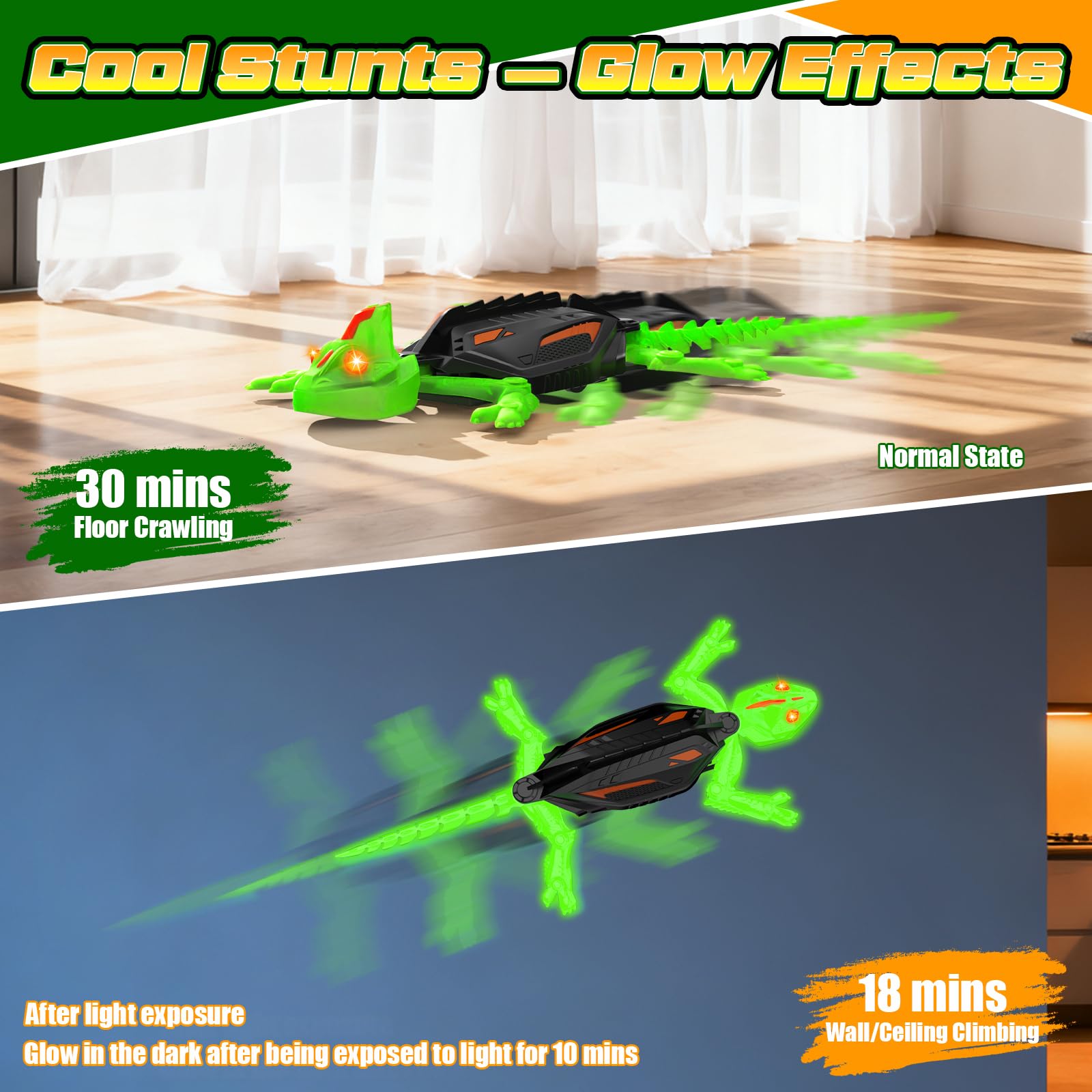 Goody King LED eyes brighter during wall climbs for excitement