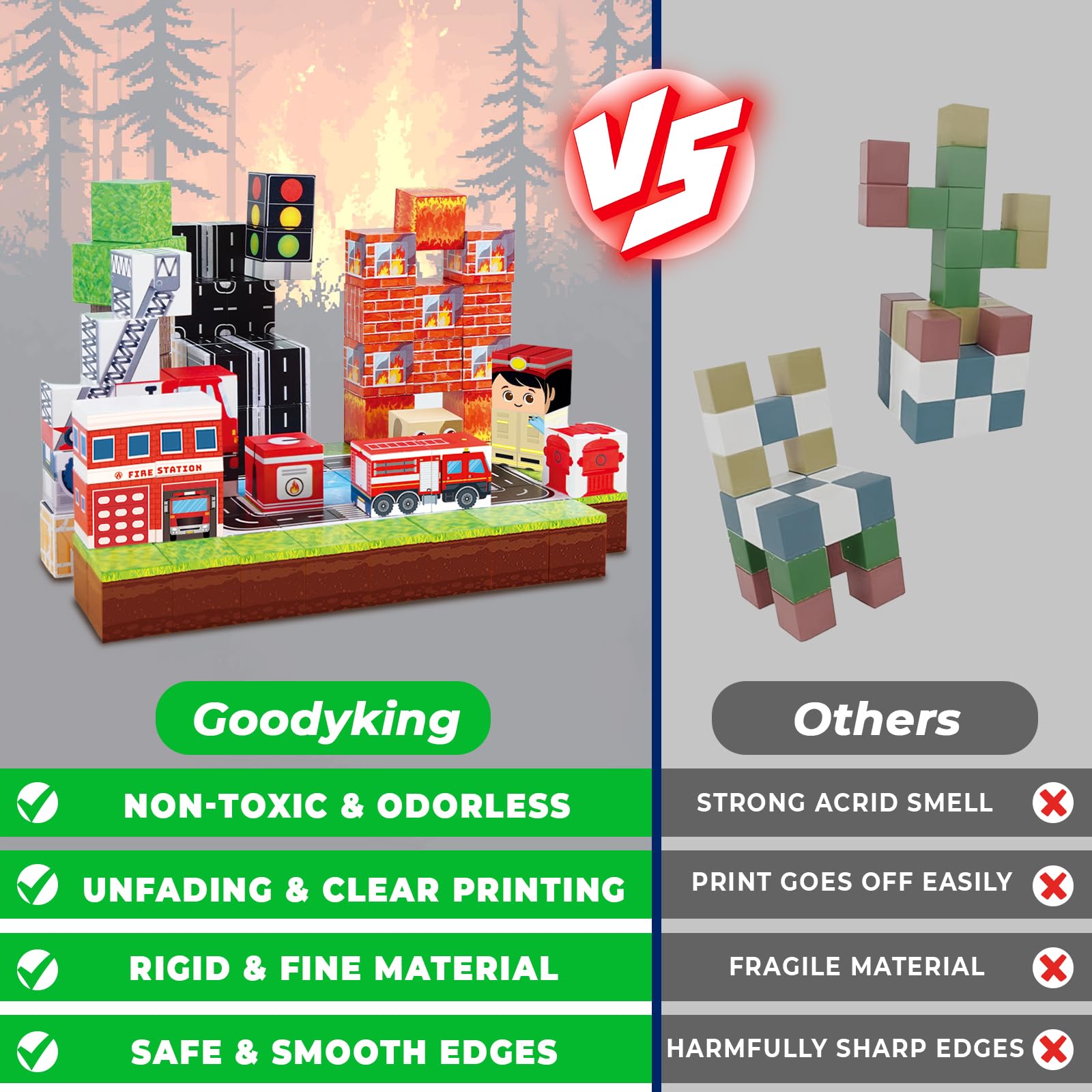 GoodyKing 21 designs set—endless building possibilities.