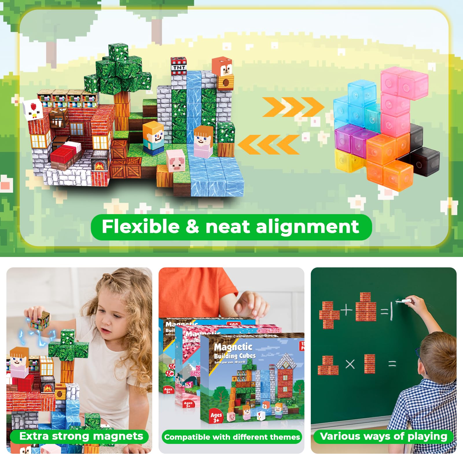 Goody King magnetic blocks colorful pieces spark early STEM exploration.