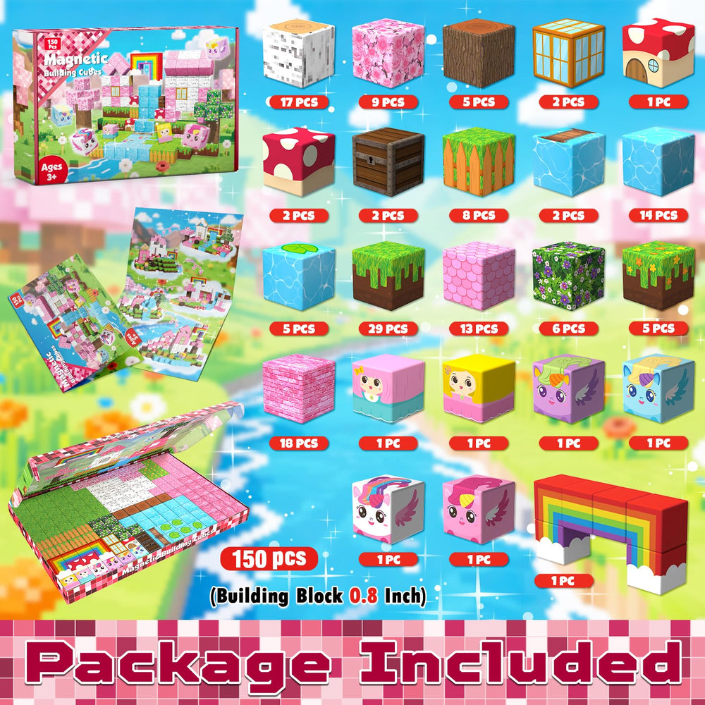 Goody King magnetic blocks with eight magnets per piece enable sturdy builds.