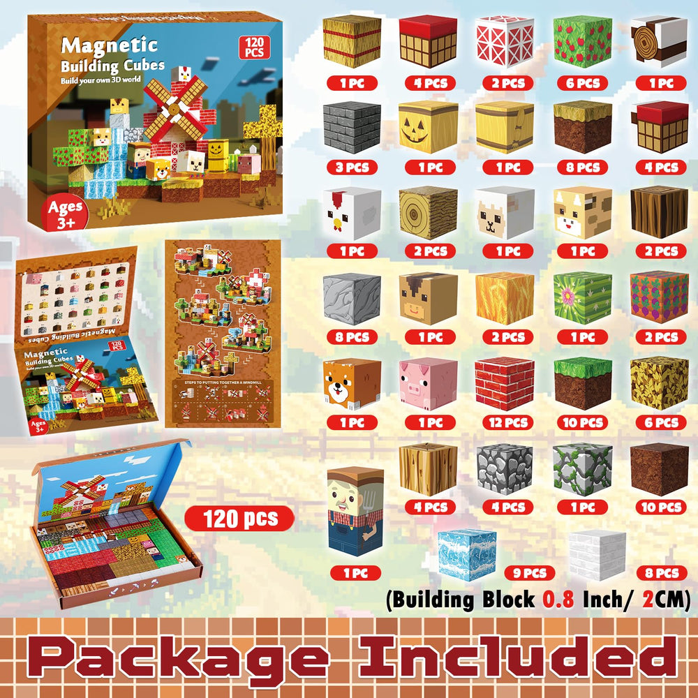 Goody King magnetic farm animal homes enabling constructive pretend play and storytelling.