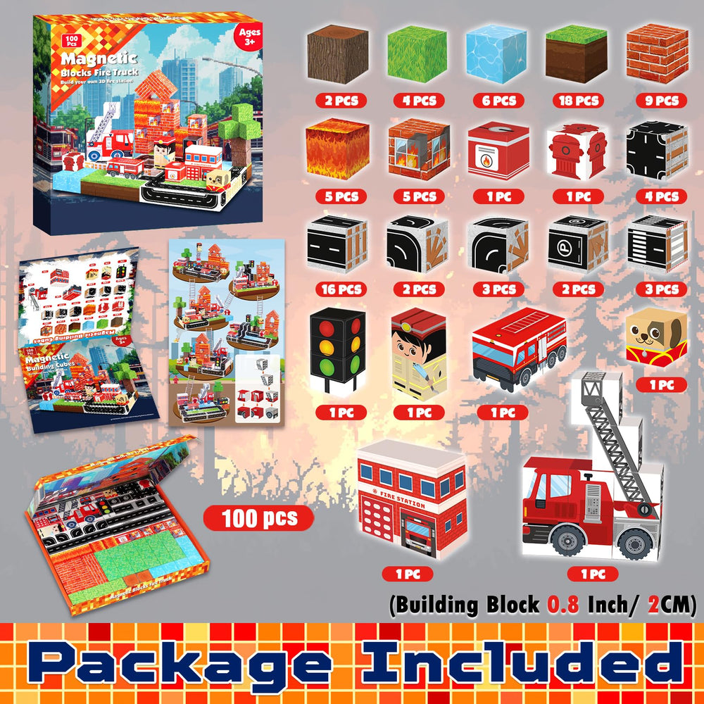 GoodyKing fire station designs image—vibrant cubes inspire imaginative construction.