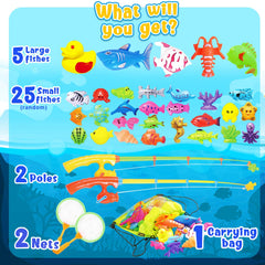Goody King set of 30 sea creatures for varied fishing fun.
