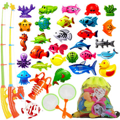 Goody King magnetic fishing game with two rods and nets for kids.