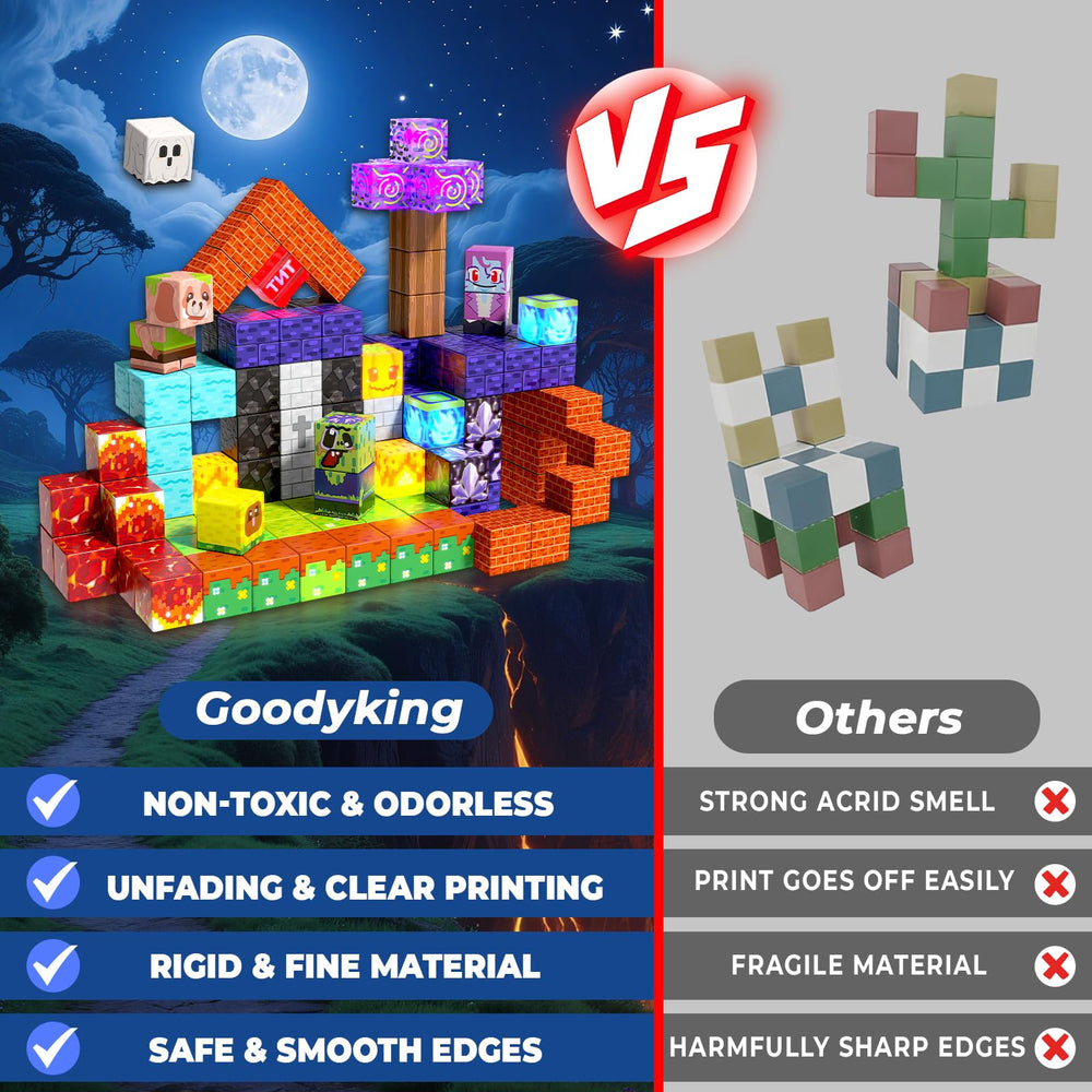 Goody King open-ended building play supports independent problem solving through hands-on exploration.