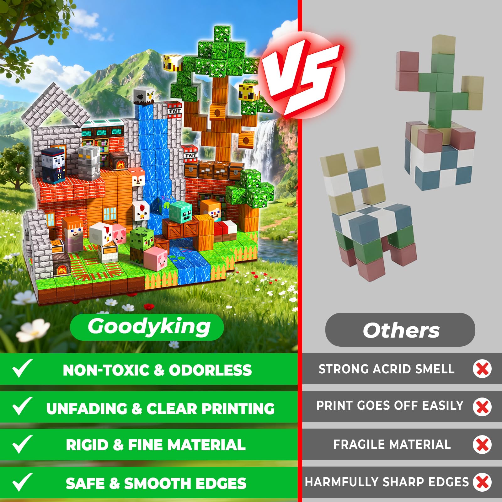 Goody King strong magnets ensure sturdy, complex constructions