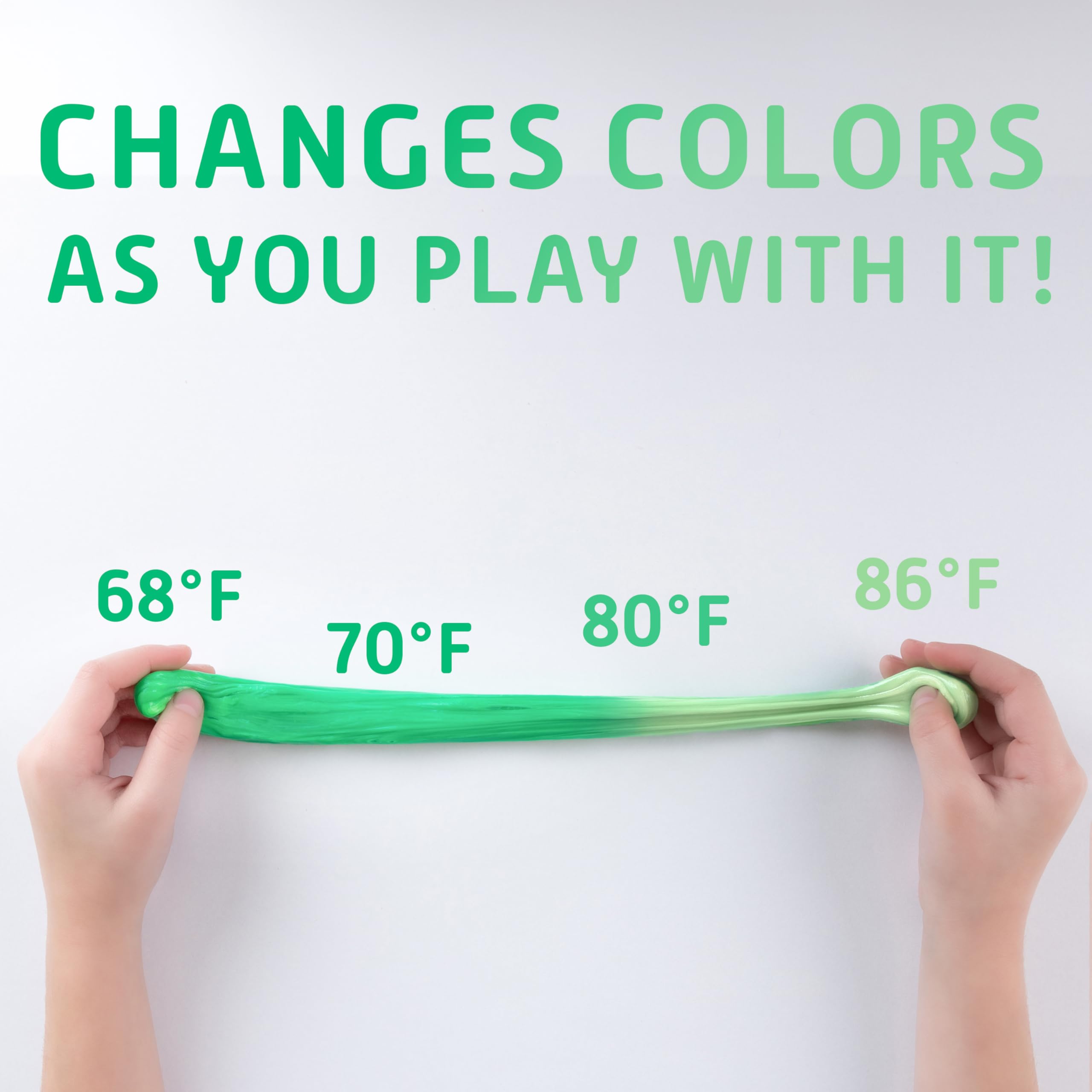Goody Putty orange-to-peach tin shows warm color changes during playtime.