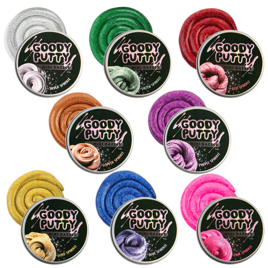 Goody Putty Dazzle Tin Glitter Blue provides vibrant tactile play and sparkle
