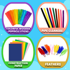 Kids crafting session with Goody King kit sparks imagination and hands-on learning.
