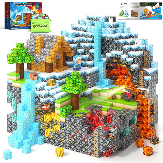 Gooidea Magnetic Blocks Ice-Fire MagWorld blocks inspire imaginative construction and play.