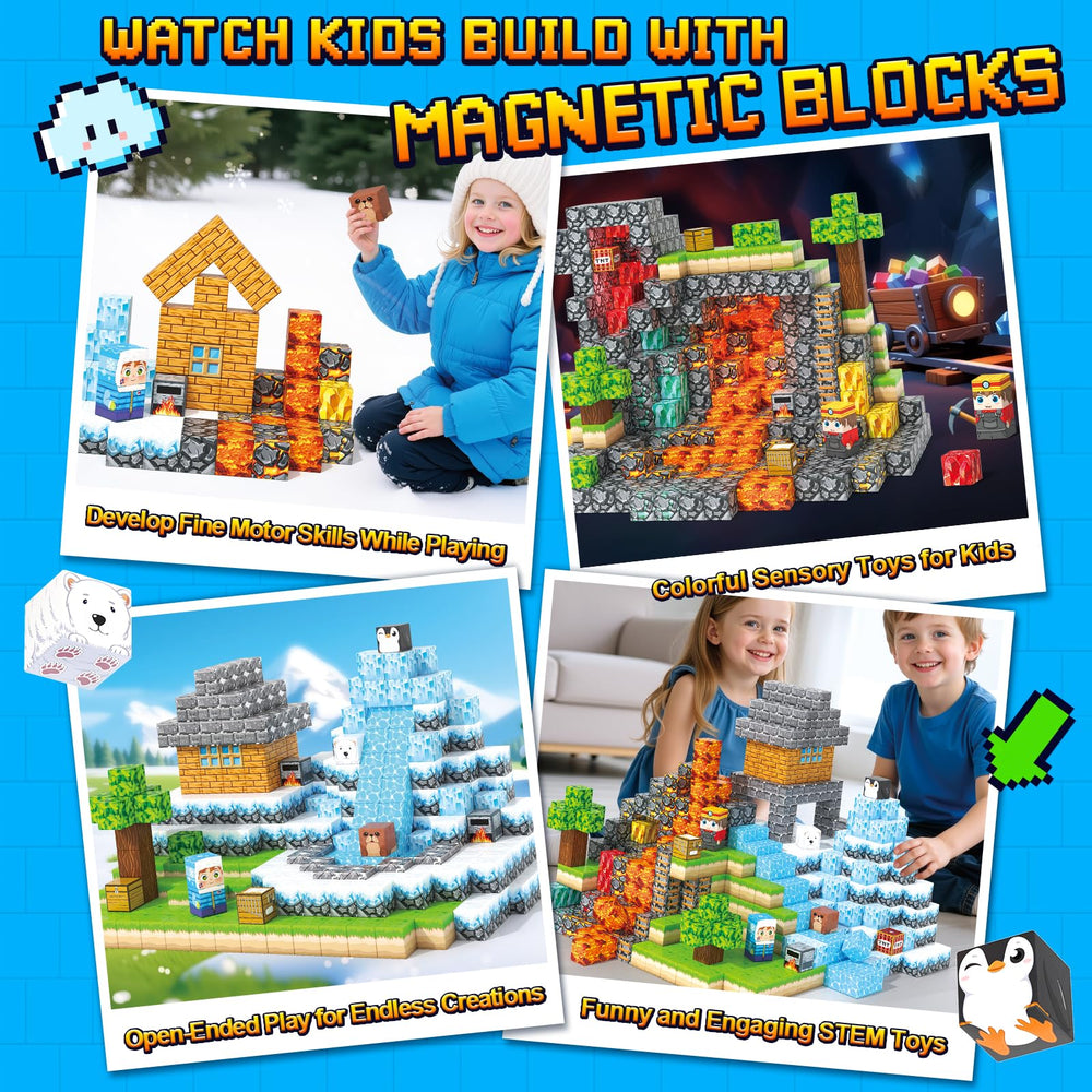 Gooidea Magnetic Blocks Suitable for ages 3–12, inviting long-lasting creative play.