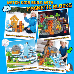 Gooidea Magnetic Blocks Suitable for ages 3–12, inviting long-lasting creative play.