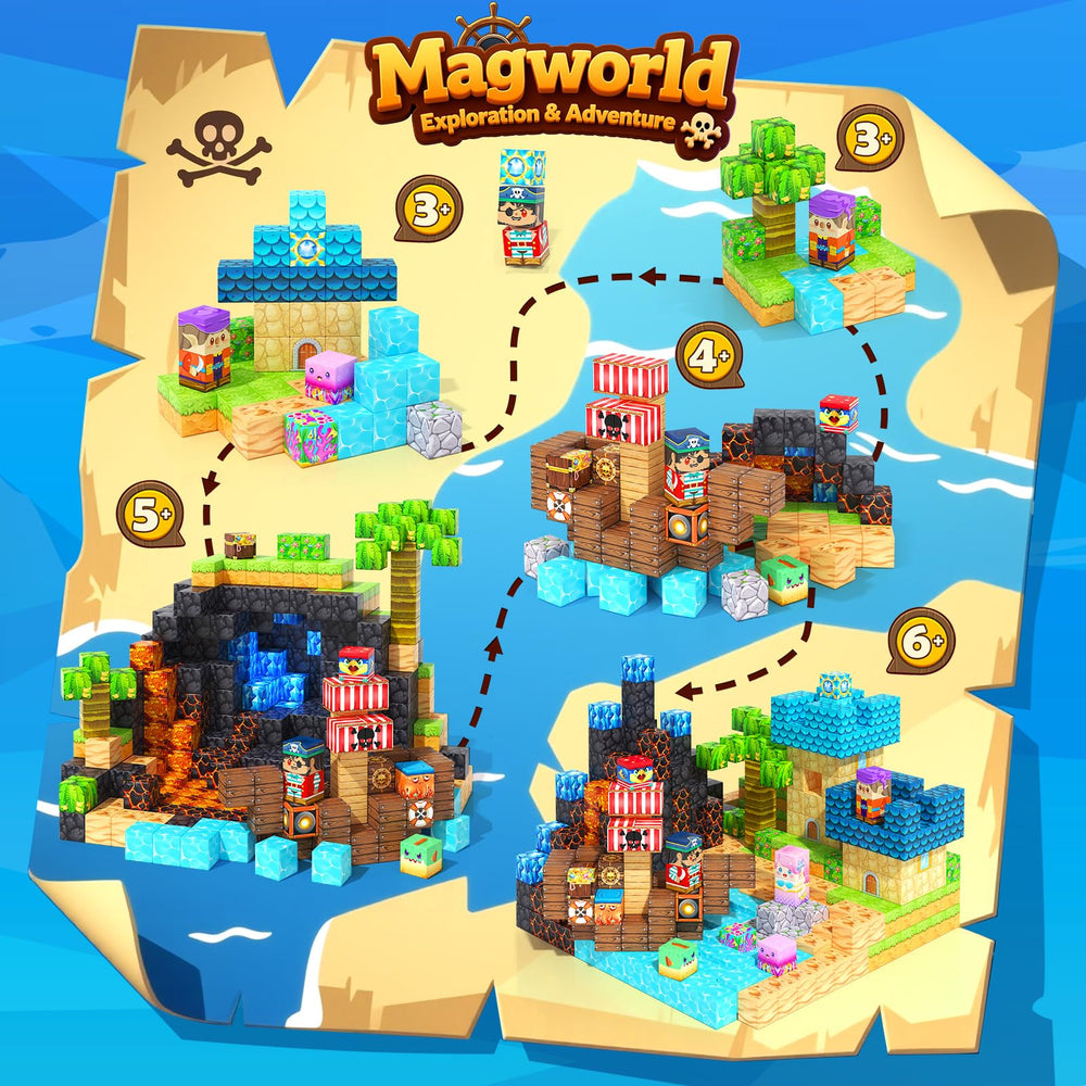 Gooidea Magnetic Blocks 150PCS mermaid castle patterns support storytelling play