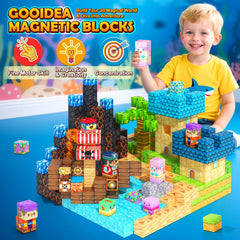 Gooidea Magnetic Blocks 150PCS smooth rounded edges for safe handling