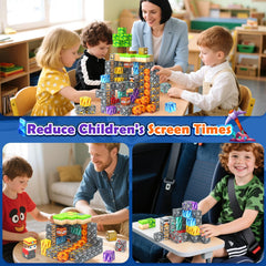 Gooidea Magnetic Blocks buildable castle promotes cooperative play and teamwork.