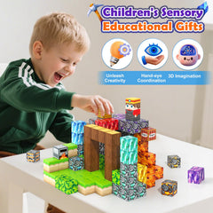 Gooidea Magnetic Blocks crystal pieces showcase glittering minerals ideal for themed builds.
