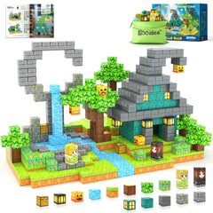 Gooidea Mine Magworld enchanted set with 1-inch cubes for imaginative building play and storytelling.