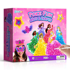 Gooidea poke art kit princess designs displayed in a child's room