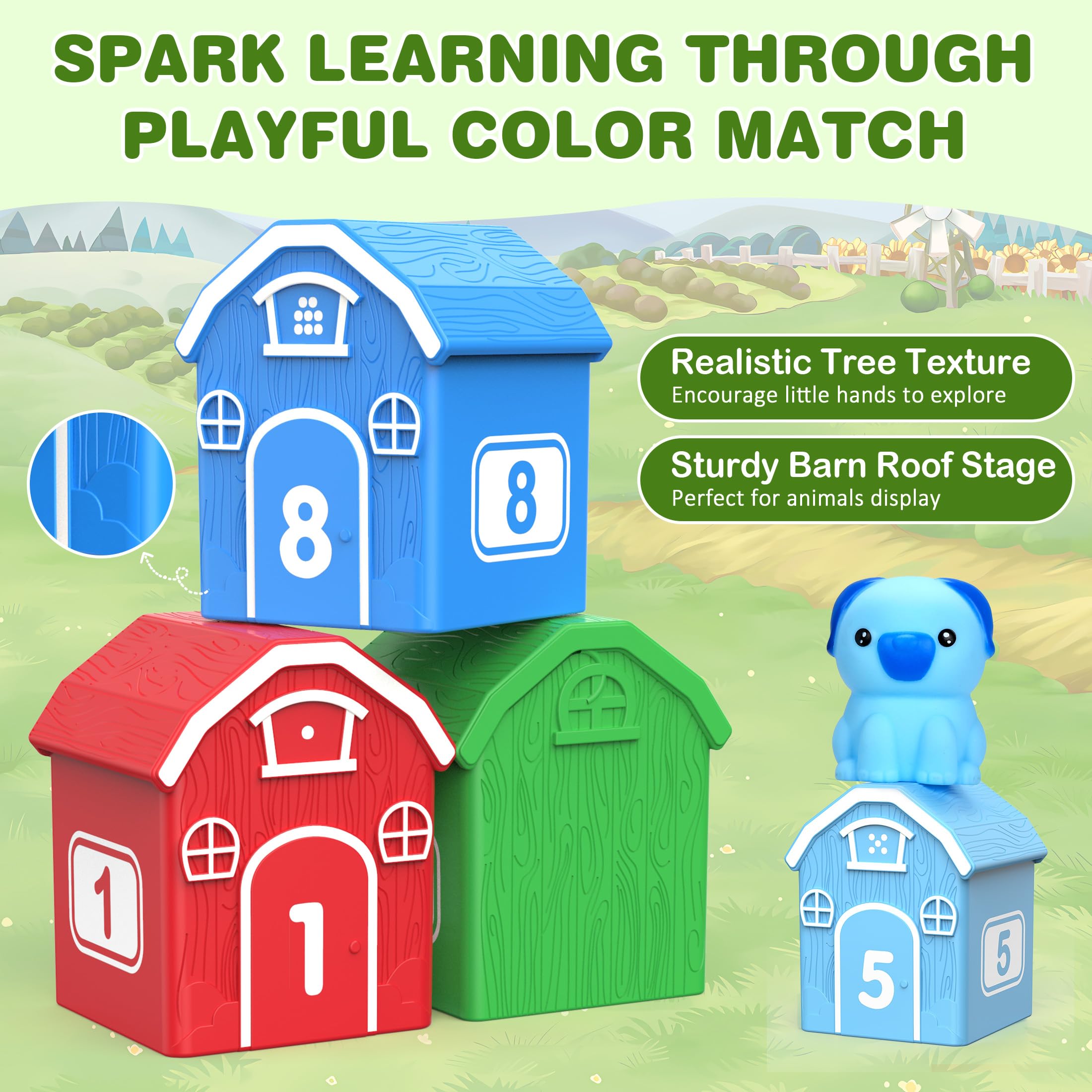 GooMags barn roofs double as puppet stages for creative learning.