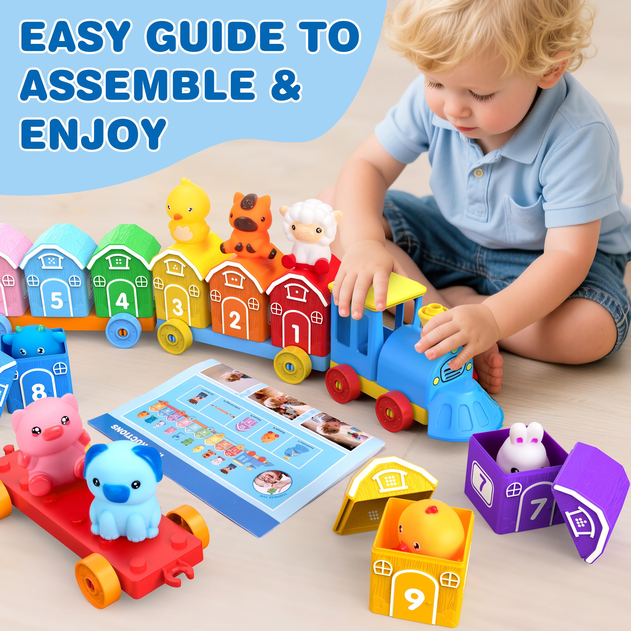 GooMags numbered barns enhance counting practice and number sense.