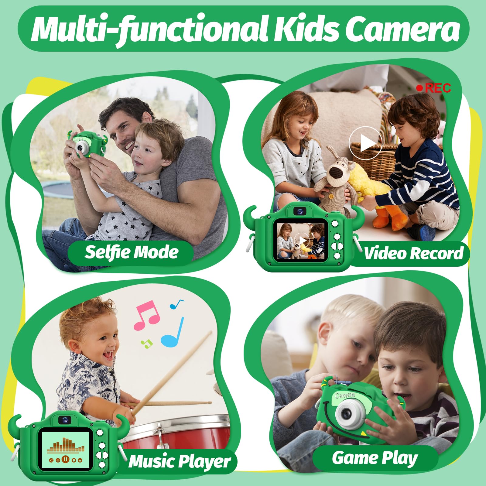 Goopow Kids Camera capturing 1080P video for family memories