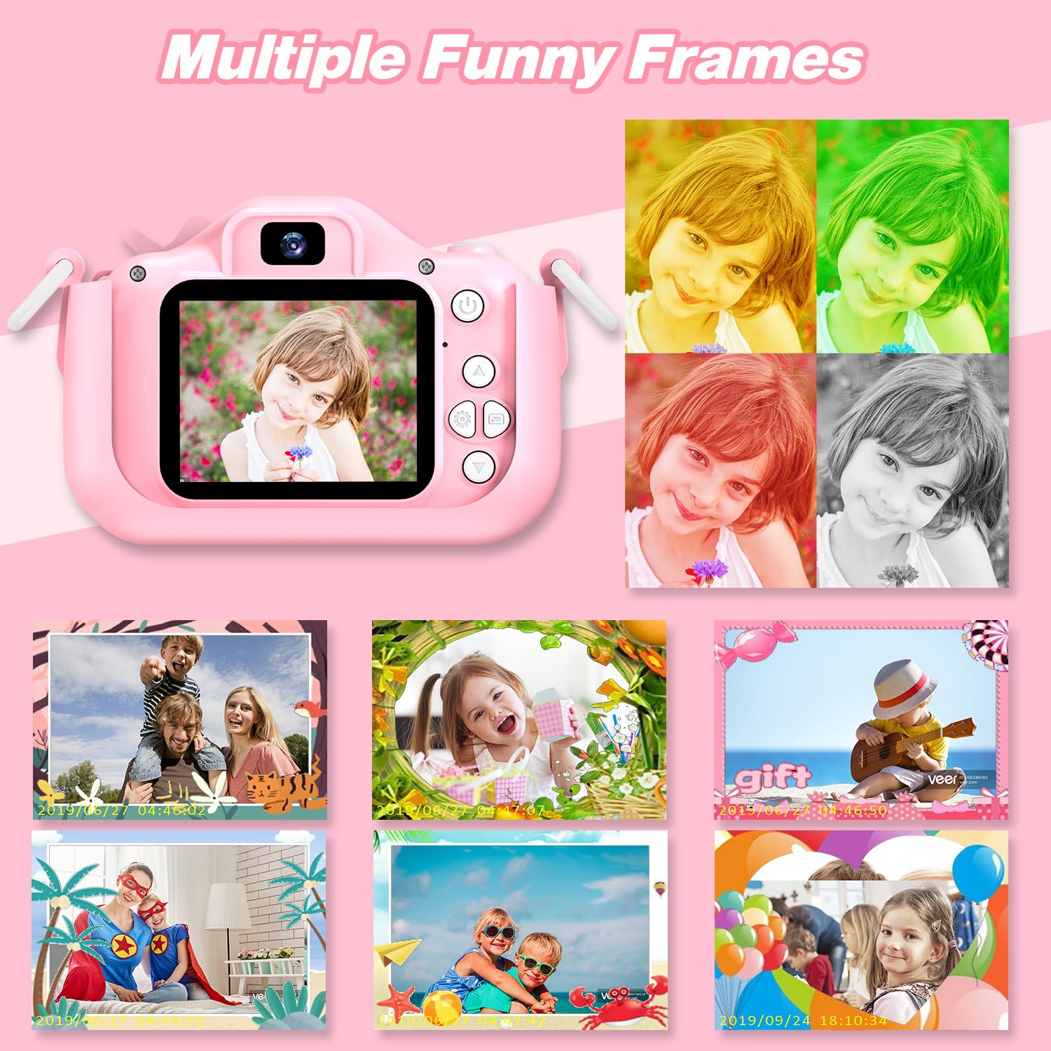 Goopow 32GB SD card included for instant storage and sharing.