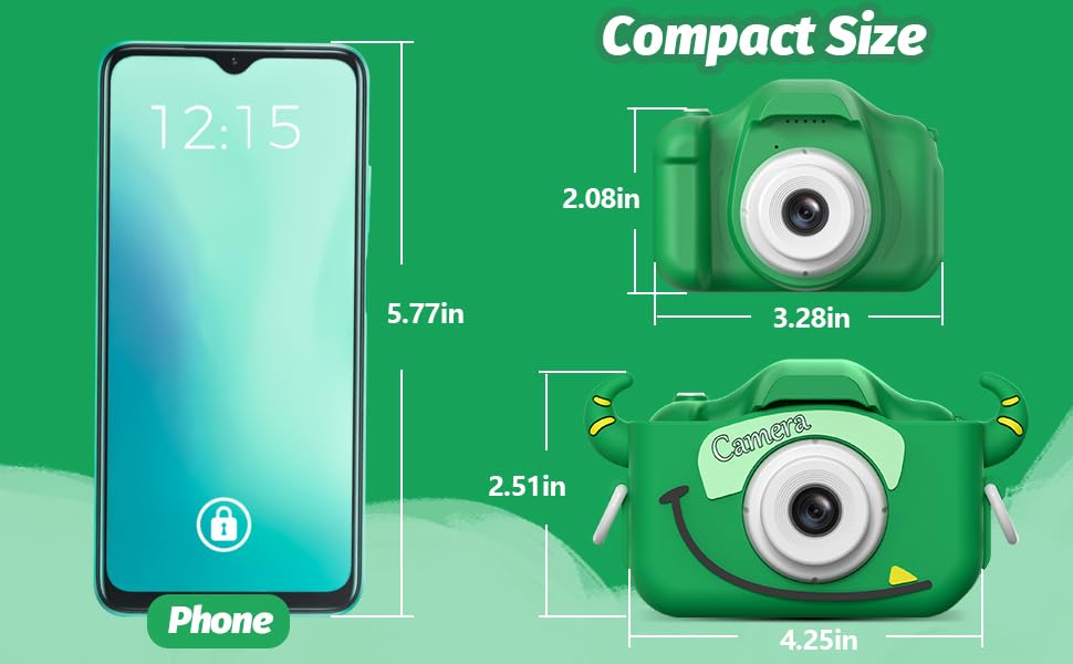 Goopow Kids Camera front view highlighting compact, kid-friendly design