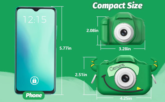 Goopow Kids Camera front view highlighting compact, kid-friendly design
