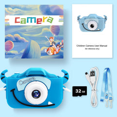 Goopow kids camera with lightweight design and lanyard for portability.